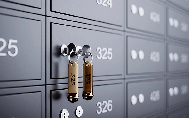 safe deposit boxes