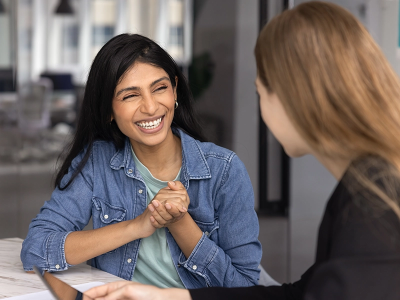 woman meeting with a banker